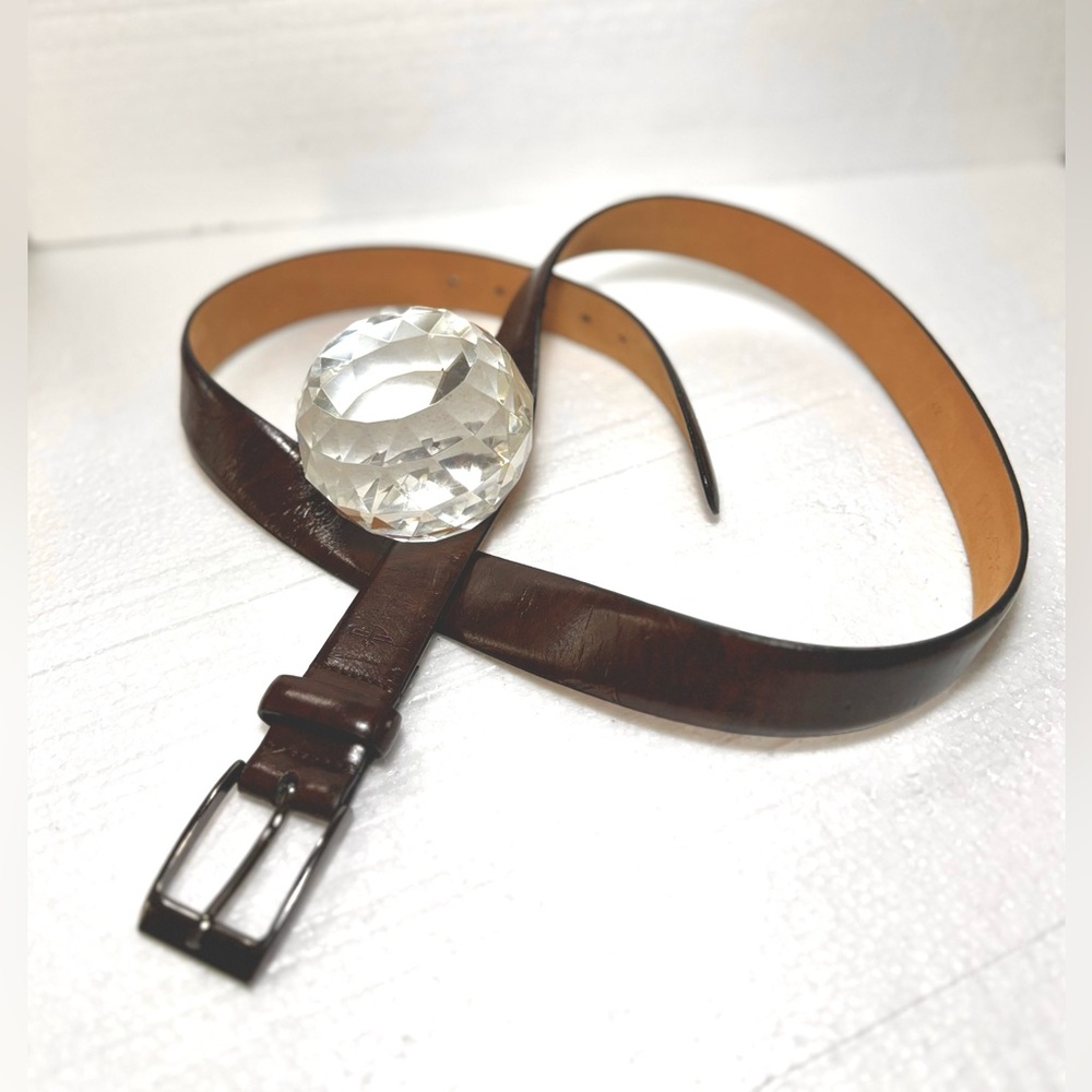 Genuine Leather Elegant Brown Business Casual Office Belt